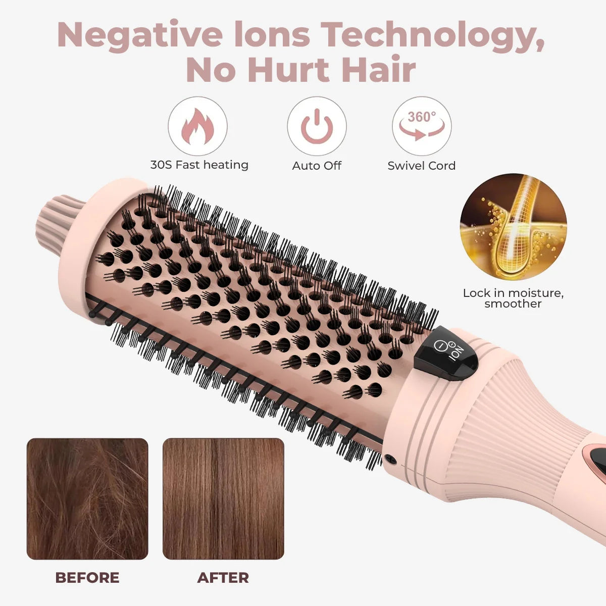 Noura Beauty Negative ION Thermal Brush