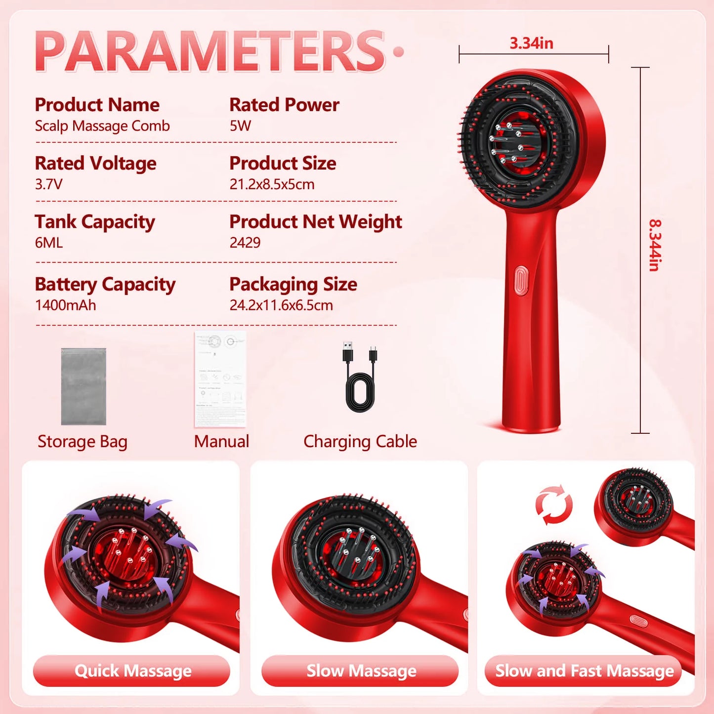 Noura Beauty LuxeScalp Pro - Electric Scalp Massager