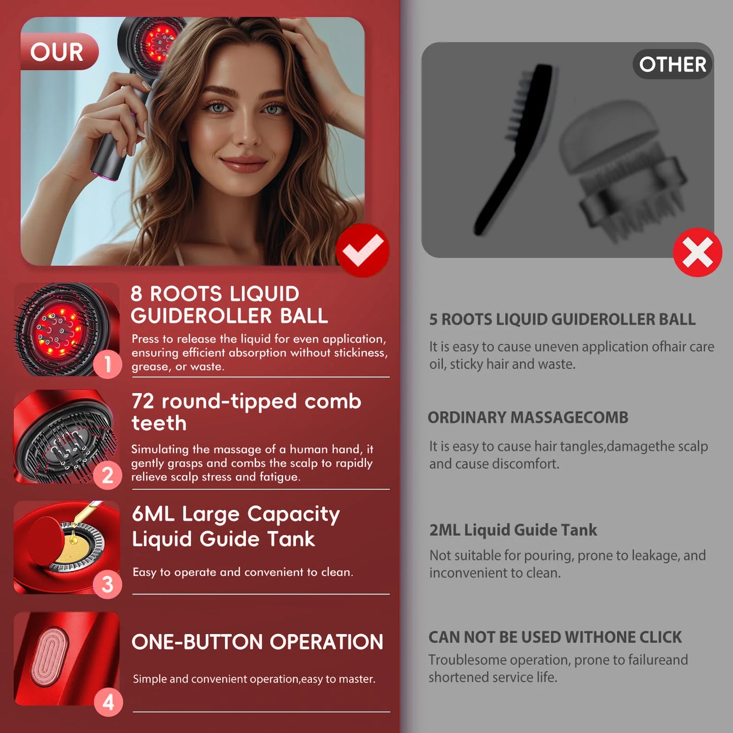 Noura Beauty LuxeScalp Pro - Electric Scalp Massager
