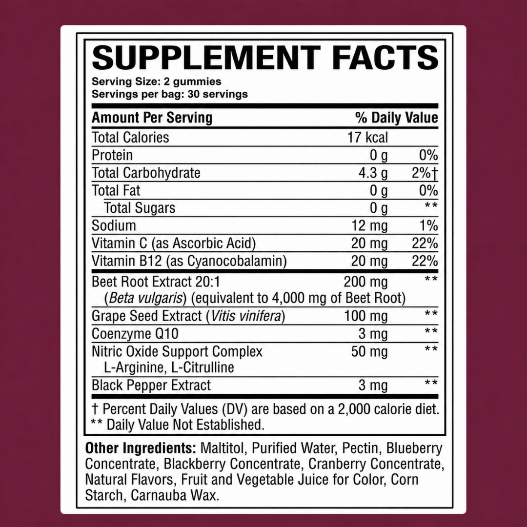 NYA ORGANIC BEETROOT GUMMIES